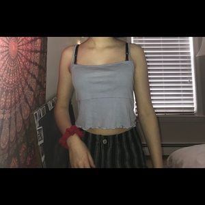 blue brandy crop tank